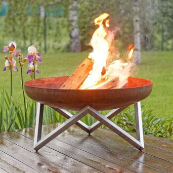 户外露营北美庭院木炭柴火烤火炉篝火炉民宿营地取暖火盆烧烤架 120