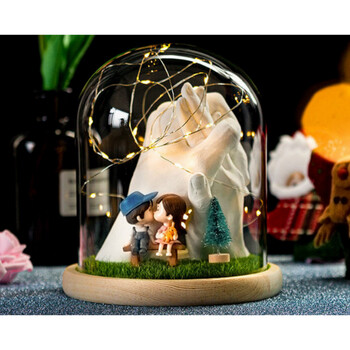 抖音同款情侣手膜石膏diy手模型克隆粉闺蜜抖音3d手工制作材料自制