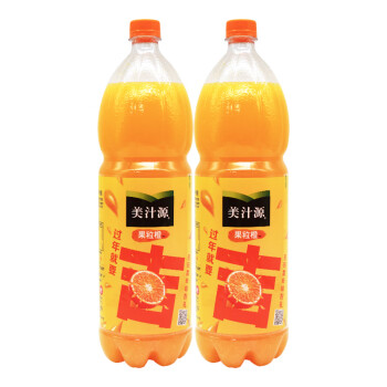 可口可乐（Coca-Cola） 出品美汁源果粒橙橙汁果汁饮料1.8L整箱大瓶装果味饮品 1.8L2瓶果粒橙【散装】