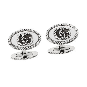 古驰gucci男士经典精致双g徽标图案银袖扣627750j84袖扣