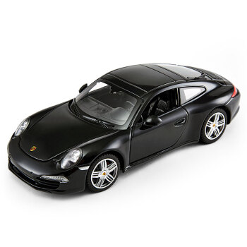 星辉1:24保时捷911卡雷拉合金车模仿真金属汽车模型可开门跑车摆件收藏礼物 黑色（没有声光、回力）