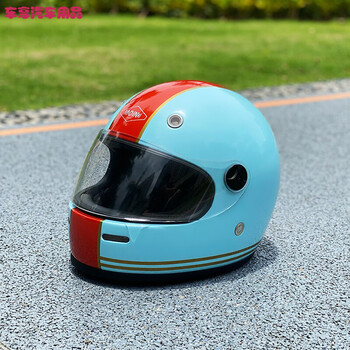 碳纤维复古摩托车头盔男女全盔哈雷凯旋拿铁台湾进口modino 海湾石油