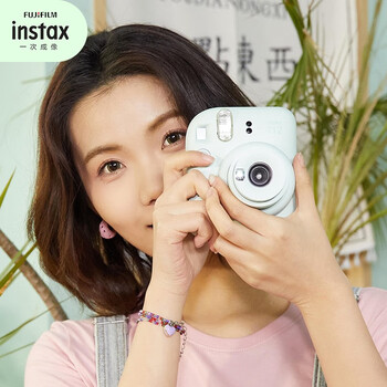 富士instax立拍立得mini12一次成像相机傻瓜旅游照相机相纸 薄荷绿 20