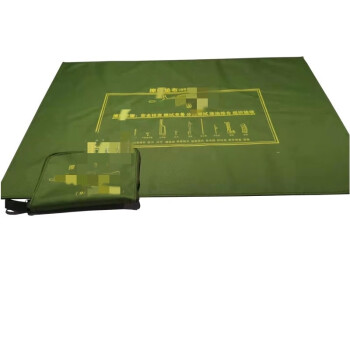 军星熠 DB 擦枪垫布防潮防水帆布垫械具卸装擦拭布 60*80cm 军绿色（垫布＋收纳包）