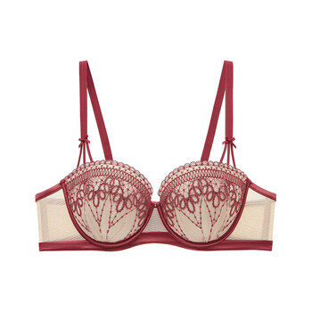 【朱珠同款】曼妮芬阳台杯轻薄舒适聚拢文胸女士性感刺绣内衣 041