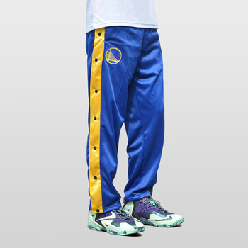 裤篮球排扣裤全开扣运动裤运动训练纽扣长裤男子扯裤赛前热身hx 勇士