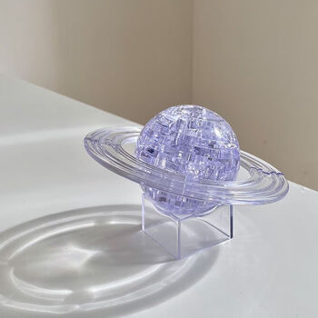 微羽diy快乐星球积木星球大战3d立体球体水晶宇宙模型拼插拼图 土星自
