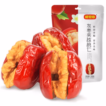 好想你 灰枣夹核桃仁108g*5 红枣夹核桃夹心枣新疆特产零食