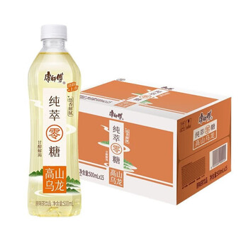 康师傅纯萃零糖高山乌龙500ml15瓶冷泡茶饮料清爽茶饮料饮品纯萃零糖