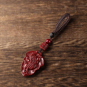 婷菲2023兔年朱砂貔貅吊坠男女士本命年汽车钥匙扣挂件项链护身符饰品