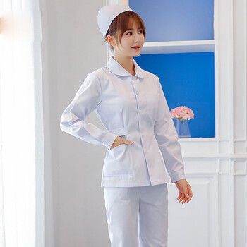护士服长袖秋冬装女修身护士服护士裤分体套装短款医院护工工作服医护
