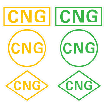 汽车cng标识油改气反光贴压缩天然气标志图出租车cng车贴标志立体 cng