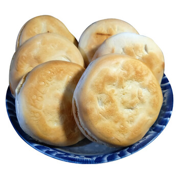 山东潍坊手工硬面镘头北方火烧饼土炉杠子头即食面食饼白吉馍20个杠子