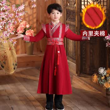 母婴>童装>裙子>连衣裙>雷霆锋>雷霆锋拜年服男童汉服冬款2022新款