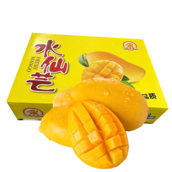 源枝园味（YUANZHIYUANWEI）海南水仙芒芒果礼盒装 重2.5kg 年货礼盒 新鲜水果