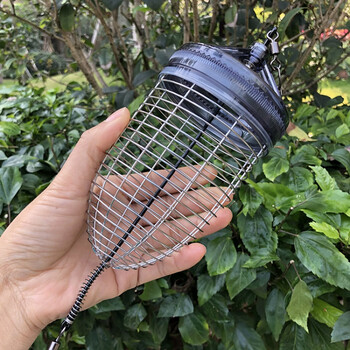 钓鱼打窝笼名伦一味旗舰同款橄榄型南极虾笼黄鸡笼南油西沙海钓底钓船