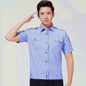 巡逻治安夏季执勤服短袖辅男女保安服半袖衬衣工作服夏装执勤服衬衫