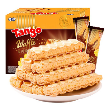 印尼进口 Tango咔咔脆威化 休闲零食小吃 奶酪味夹心饼干160g 早餐点心糕点