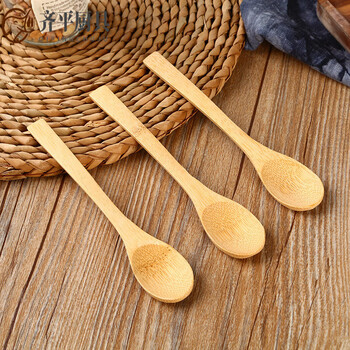乾纳富久皇竹制小勺子日式手工竹勺果酱竹勺蜂蜜勺子餐具冰淇淋勺无漆