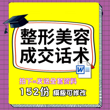 整形美容諮詢師話術技巧銷售流程醫美資料微整形醫美成交實戰培訓資料