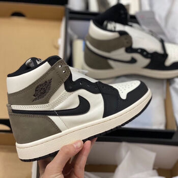 ivaj鞋子男士夏季aj1高帮黑棕aj1小倒钩男女同款学生休闲复古篮球鞋主