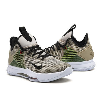 鞋见证4实战低帮恩施球鞋男秋冬季18冰蓝low气垫 詹姆斯见证4代灰绿