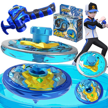 魔幻暴龙甲赤炎龙骑战魂对战合体套装拉绳 冰极凤皇-叶空(合金陀螺)