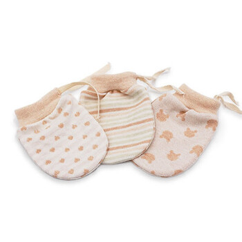 婴儿手套防抓脸春秋冬季可啃咬薄款新生儿小宝宝防抓护手套包3双春秋