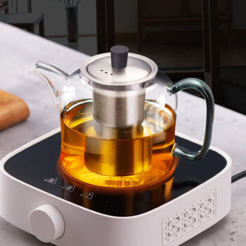 绿珠lvzhu 茶壶玻璃茶具750ml 大容量过滤煮茶器办公养生泡茶壶 家用加厚耐热玻璃壶 G395