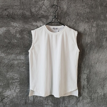 lee 夏季外穿背心男薄款坎肩马甲潮牌青年运动宽松男士无袖打底 白色