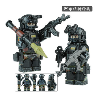 乐高(lego)军事阿尔法部队人仔俄军特种兵警察小人偶乐高积木男孩拼装