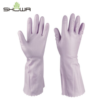 尚和手套（SHOWA）清洁手套 防水耐磨加绒手套 厨房清洁手套 松软加厚款 M 710246