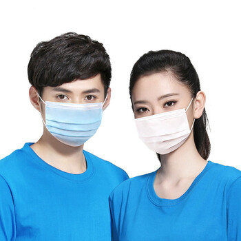 保为康 k06 加厚一次性口罩 三层无纺布透气防尘口罩 50只/盒 白色