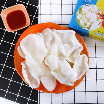 虾片自己炸大连特产龙虾片鲜虾片儿时味道80后小时候零食虾片油炸