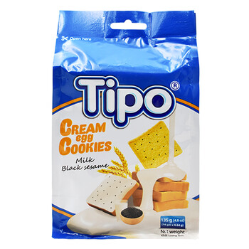 临期越南进口 tipo面包干135g牛奶巧克力饼干零食好吃休闲零食品 牛奶