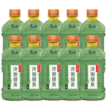 康师傅饮料无糖冷泡绿茶茉莉花茶原味茶饮料330ml瓶装鲜爽回甘 冷泡