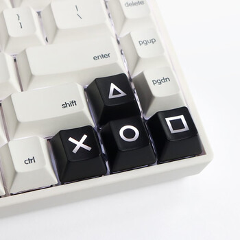 方向键上下左右abs机械键盘个性透光键帽 r1高度 psp键帽 红 黑色ps 4