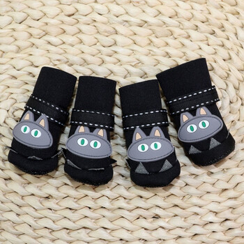 小猫咪鞋子不掉泰迪鞋一套4只小型犬脚套防水软底宠物鞋雨鞋夏季8005