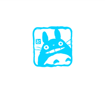 方形龙猫电脑机箱行李箱二次元防水加厚墙贴宫崎骏电影动漫角色人物