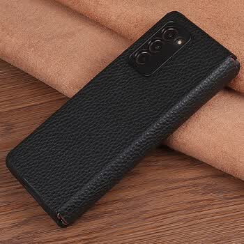 真皮三星w21手机壳折叠屏galaxyzfold2手机套sm-f9160超薄5g商务皮套