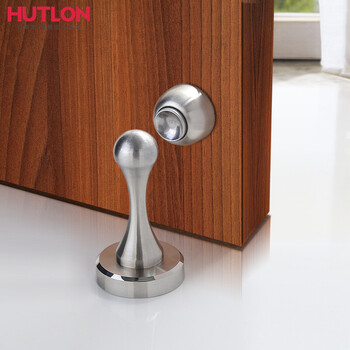 汇泰龙hutlon不锈钢磁吸门吸墙装门碰地吸两用墙吸htl02010102拉丝