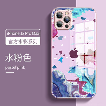 锋浦苹果12手机壳油画水彩iphone11新款玻璃xsxrxsmax液态硅胶壳潮