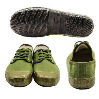 流黎胶鞋迷彩 解放鞋军胶鞋迷彩防滑工作鞋工地干活农田鞋帆布透气防