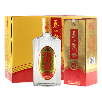 泰山牌白酒泰山特酿珍品38度浓香型白酒整箱500ml6瓶