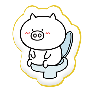 奇魔猪卡通抱枕可爱生日礼物表情周边宿舍床头沙发办公动漫靠枕马桶猪