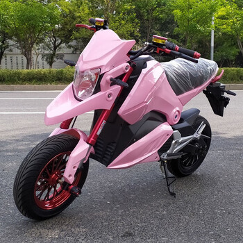 电摩电动摩托车z6电动车成人72v电瓶车m3改装96v高速跑车 粉色-不含