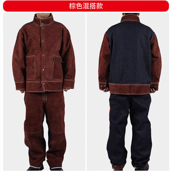 焊工专用牛皮衣服电焊防护围裙焊工防烫隔热阻燃牛皮耐磨工作服氩弧焊