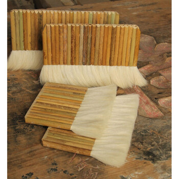 装裱工具手工裱画排刷毛刷加密多管浆糊刷排笔联笔 竹管羊毛排笔(28管