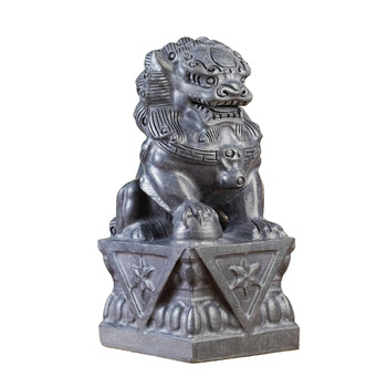 gfjyku石狮子摆件一对看门前家用门口迷你小号墓前石雕石头青石小石