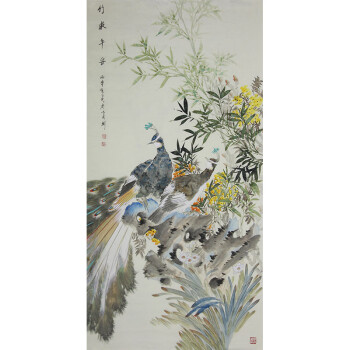 河南美协会员姜晓英竹报平安水墨中国画花鸟画